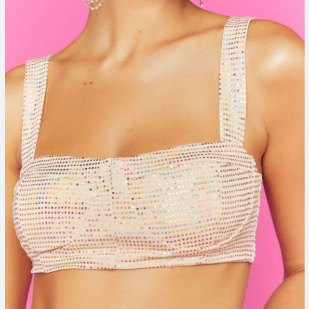 NWOT Sequin Bustier Bralette
